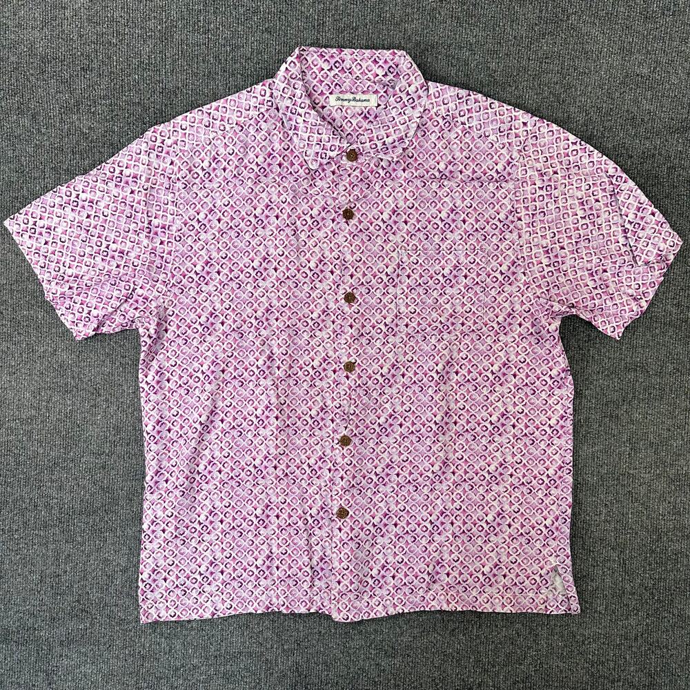 Tommy Bahama Men's 100% Lenzing Viscose Button Up Shirt Soft Collar Tropical L